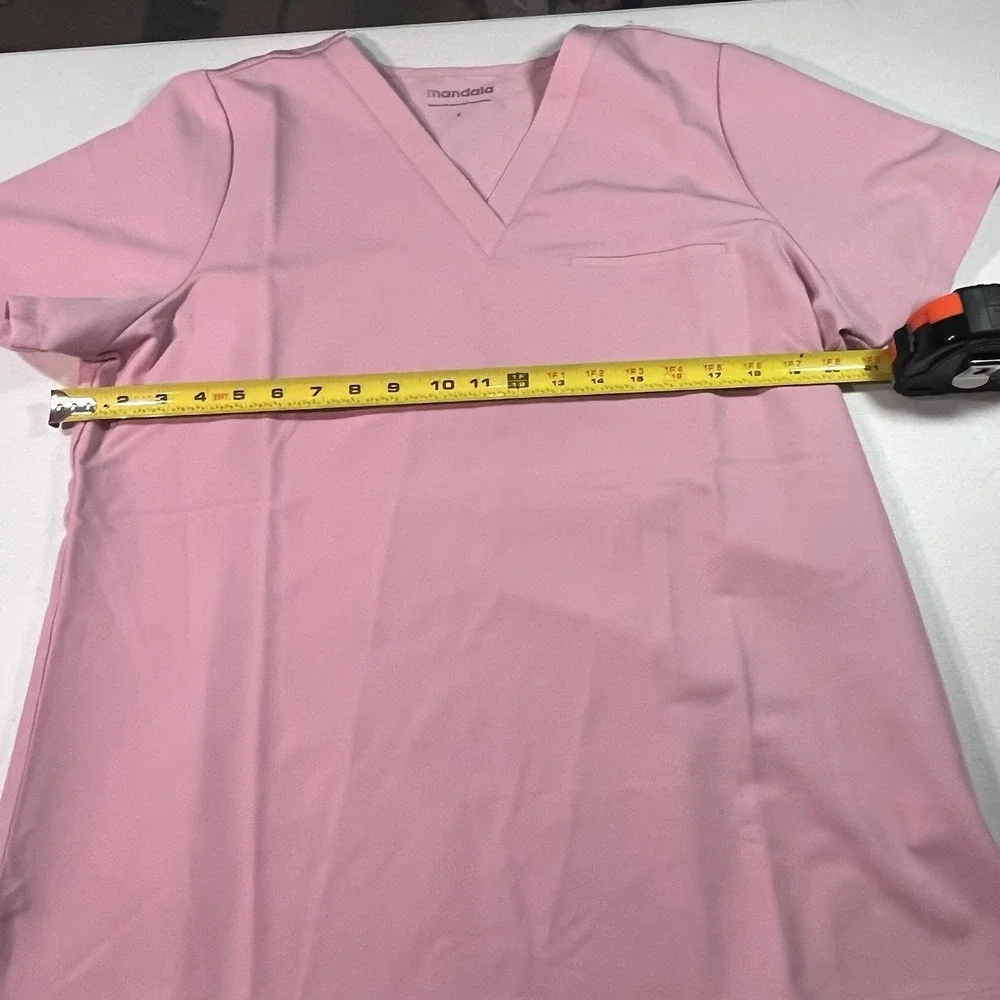 Mandala Women's Scrub Set Size M Bottoms Size‎ L Top Two Tone Pink Set
